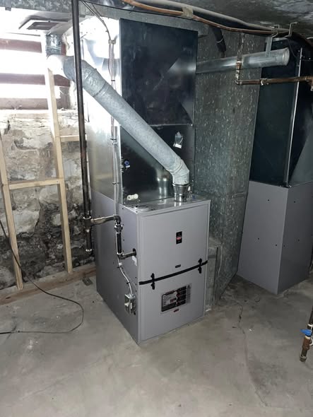 New furnace installation by Champs Heating & Cooling